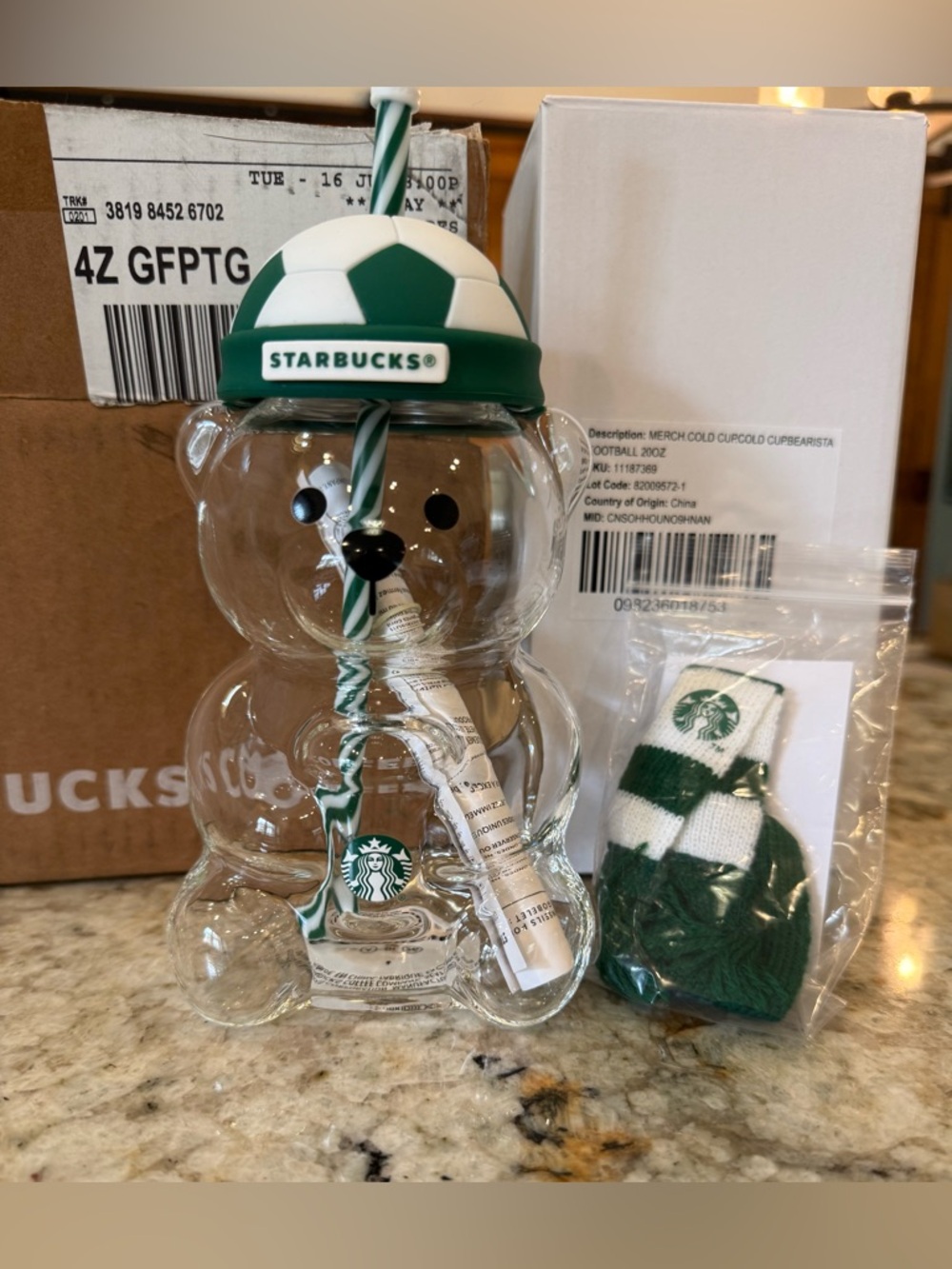 ⚽️🐻✨ NIB Starbucks Bearista FIFA World Cup Limited Edition Cold Cup Tumbler ✨🐻⚽️ - Picture 3 of 11